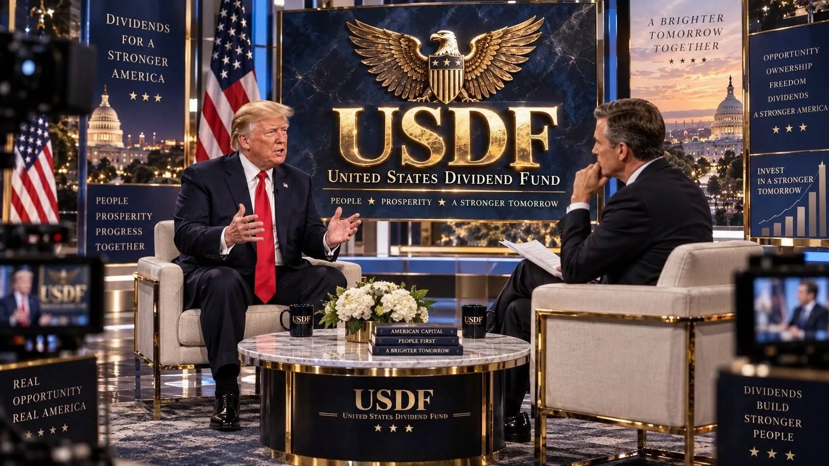 President Trump in a televised discussion about USDF